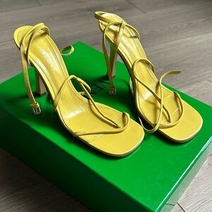Bottega Veneta Yellow Strappy Heels